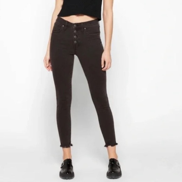 Madewell 9” Distressed Mid-Rise Skinny Ankle Jeans - Picture 1 of 9